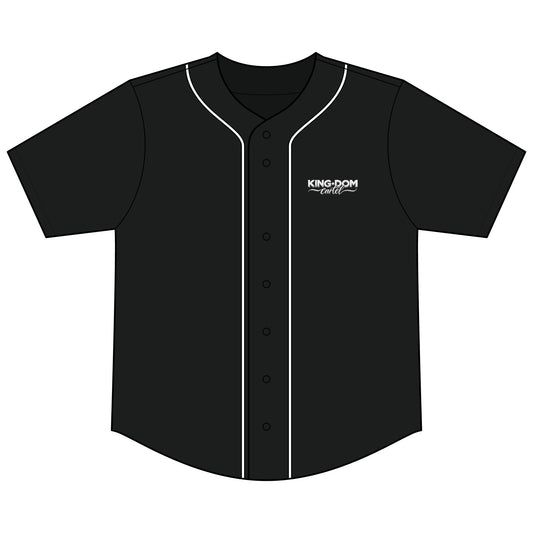 Godhead Baseball Jersey — Black Short-Sleeve Button-Up