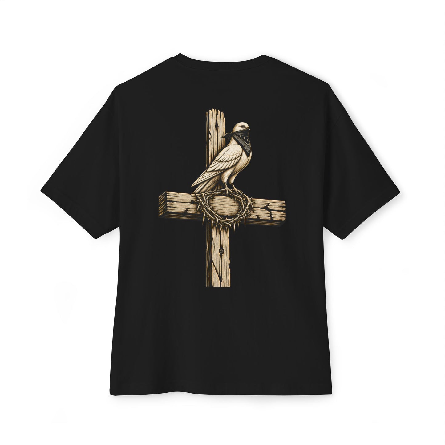 Oversized C.R.O.S.S Tee — Vintage Script Oversized Boxy Shirt