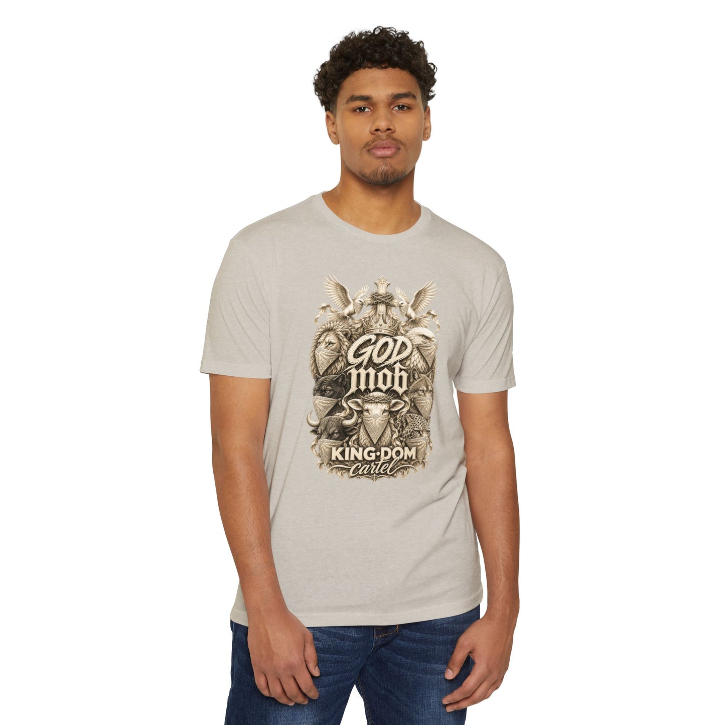 God Mob Graphic T-Shirt — Vintage Religious Streetwear Tee