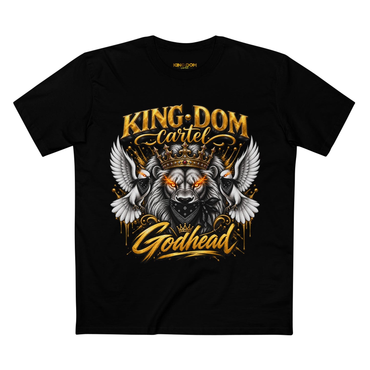 Godhead Trinity Tee — Kingdom Cartel Crowned Lion Graphic T-Shirt