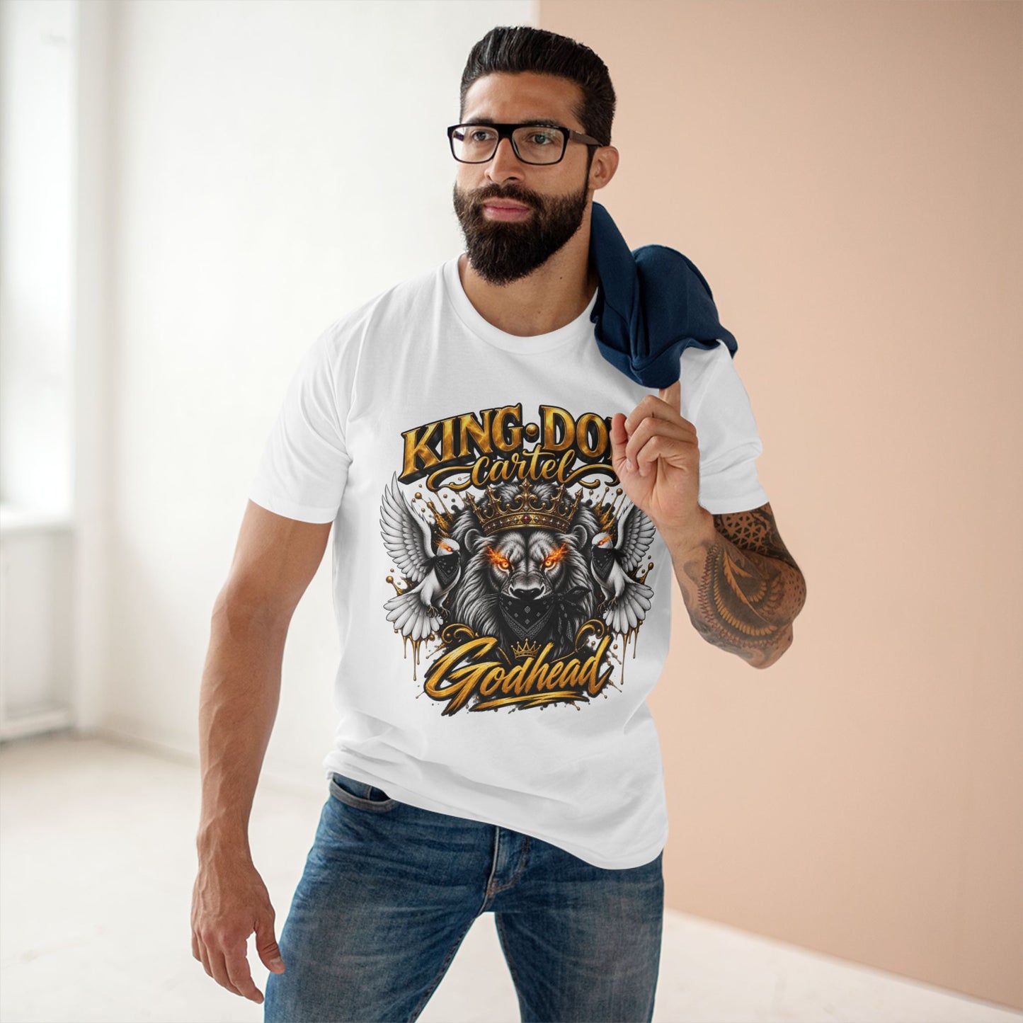 Godhead Trinity Tee — Kingdom Cartel Crowned Lion Graphic T-Shirt