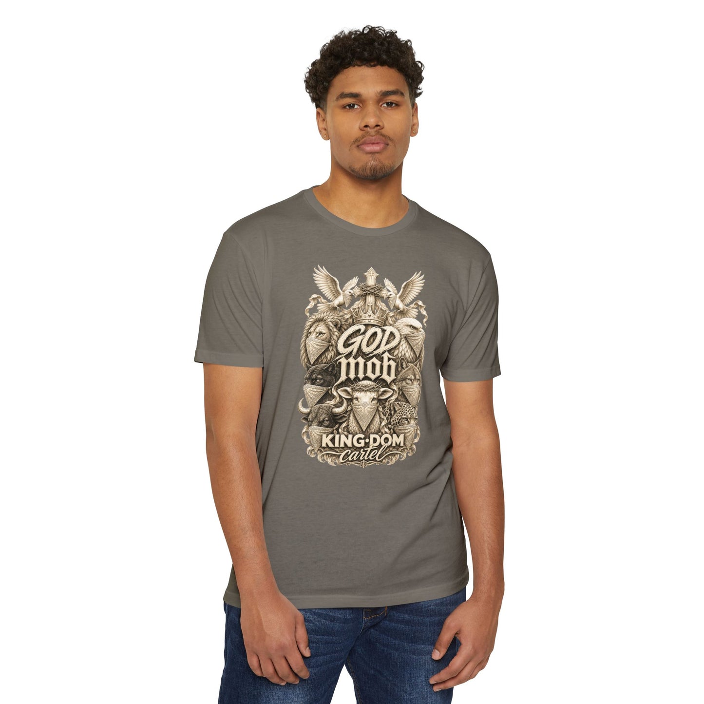 God Mob Graphic T-Shirt — Vintage Religious Streetwear Tee