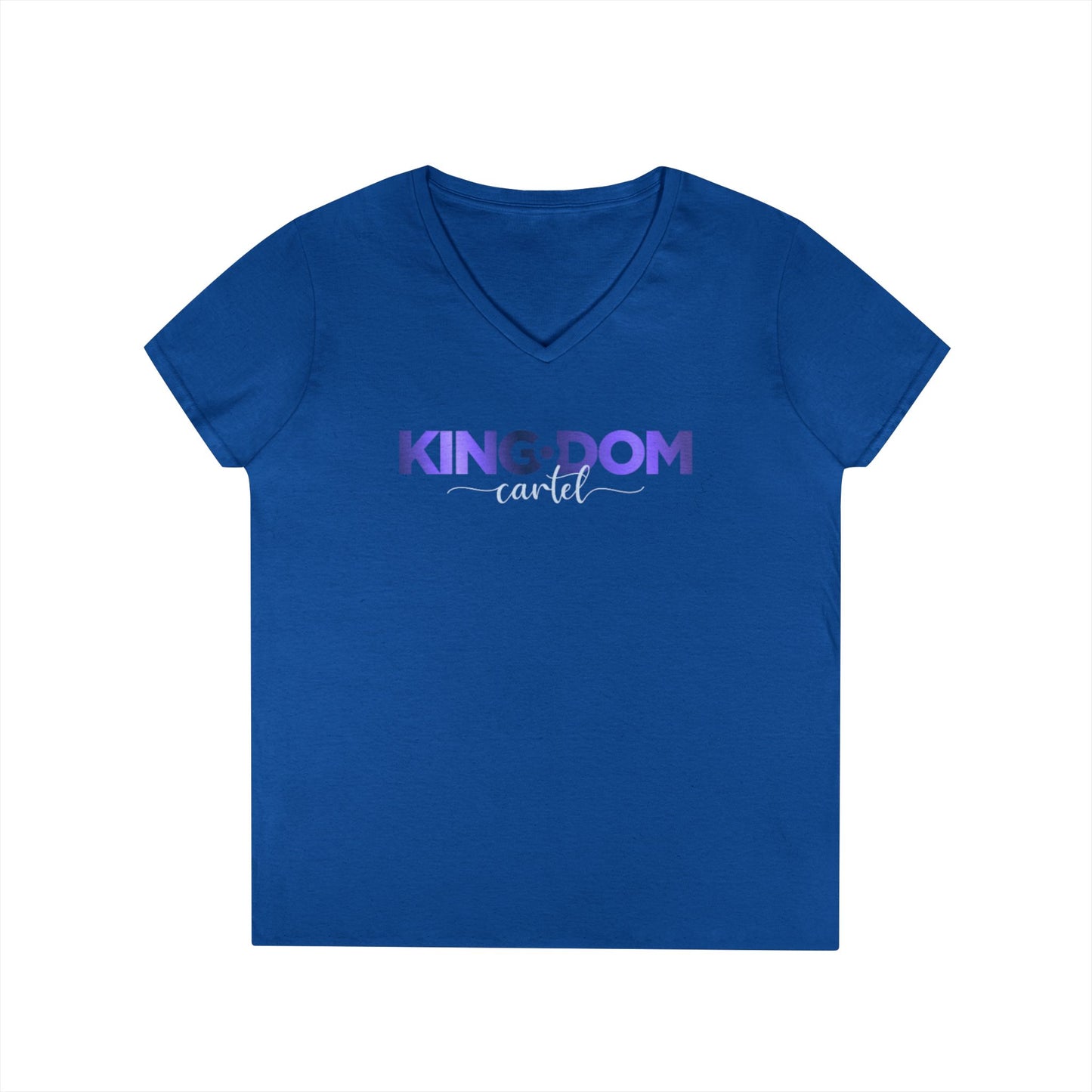 Kingdom V-Neck T-Shirt for Empowered Women, Casual Wear, Birthday Gift, Confidence Booster, Stylish Tee