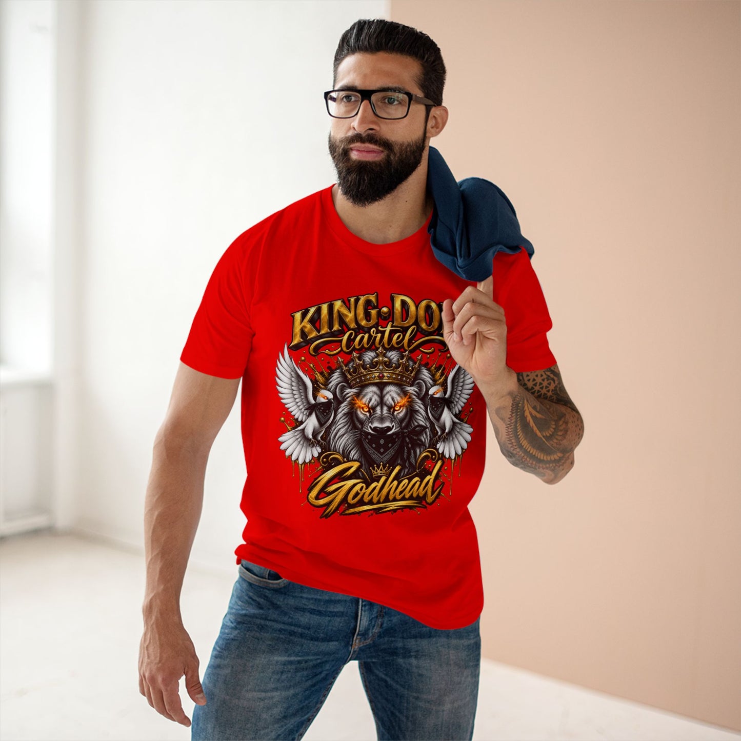 Godhead Trinity Tee — Kingdom Cartel Crowned Lion Graphic T-Shirt