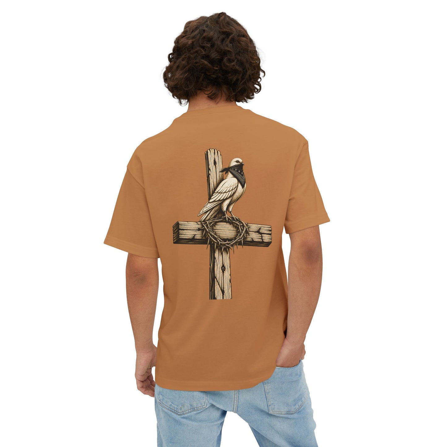 Oversized C.R.O.S.S Tee — Vintage Script Oversized Boxy Shirt