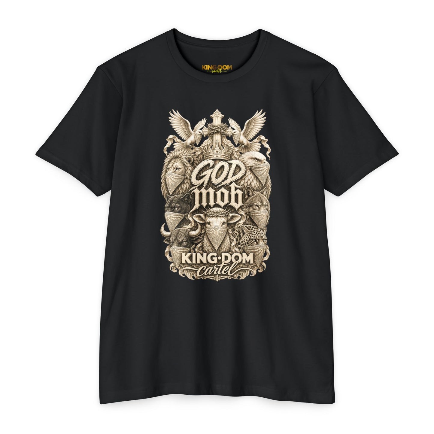 God Mob Graphic T-Shirt — Vintage Religious Streetwear Tee