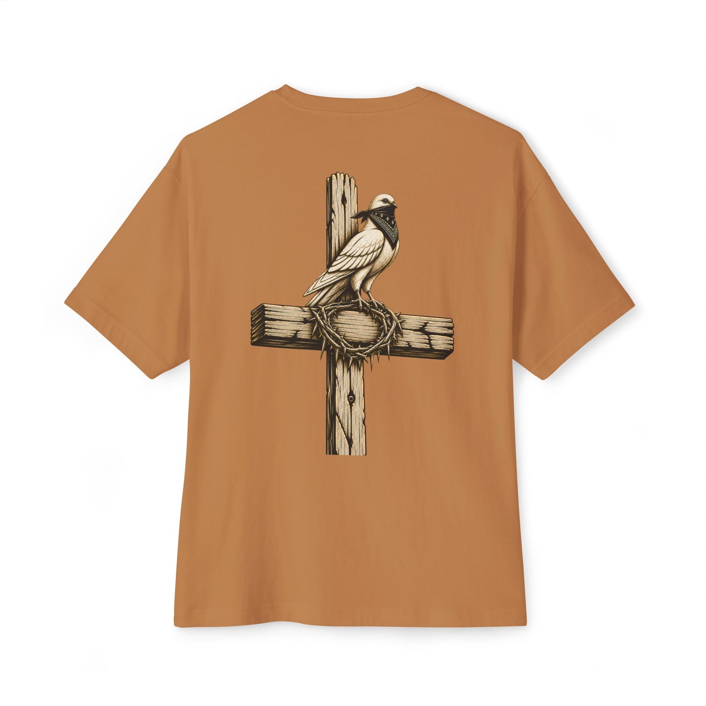 Oversized C.R.O.S.S Tee — Vintage Script Oversized Boxy Shirt