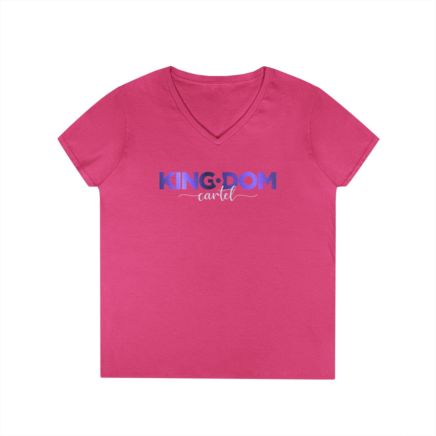 Kingdom V-Neck T-Shirt for Empowered Women, Casual Wear, Birthday Gift, Confidence Booster, Stylish Tee