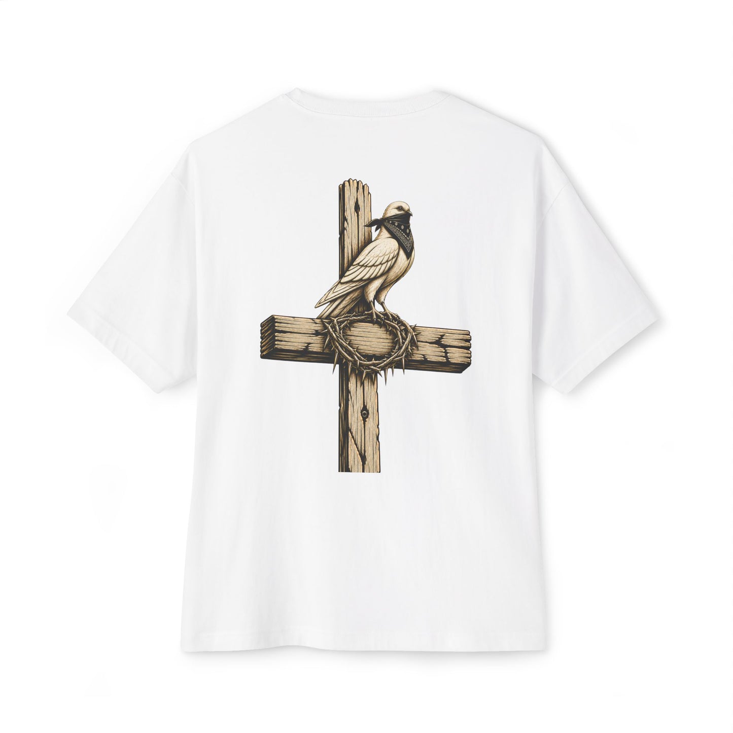 Oversized C.R.O.S.S Tee — Vintage Script Oversized Boxy Shirt