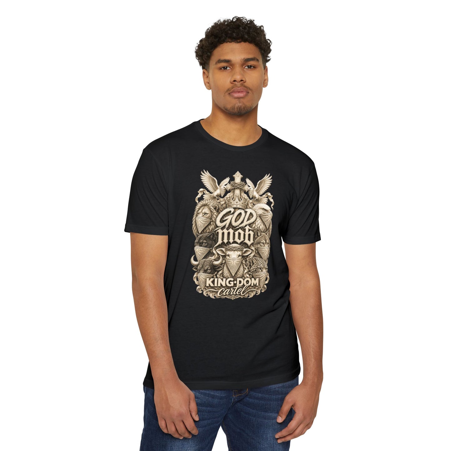 God Mob Graphic T-Shirt — Vintage Religious Streetwear Tee