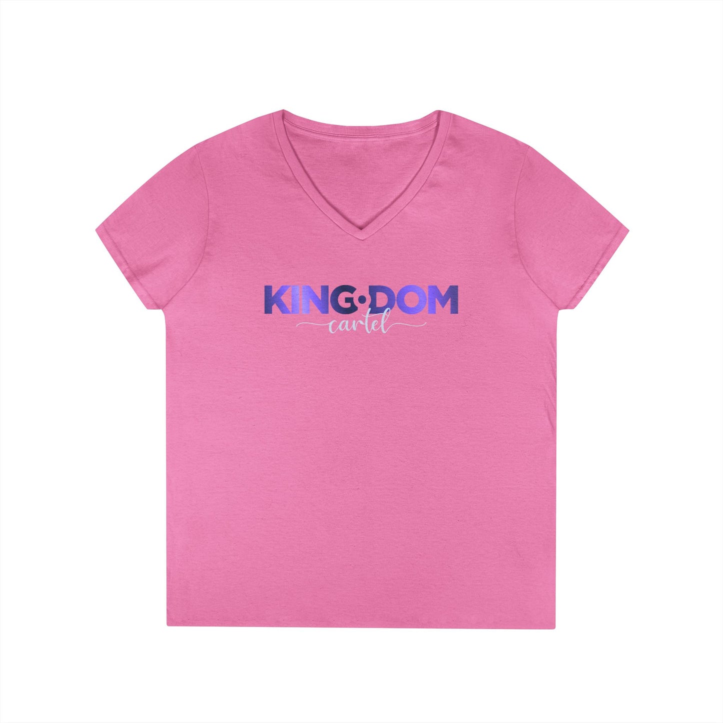 Kingdom V-Neck T-Shirt for Empowered Women, Casual Wear, Birthday Gift, Confidence Booster, Stylish Tee