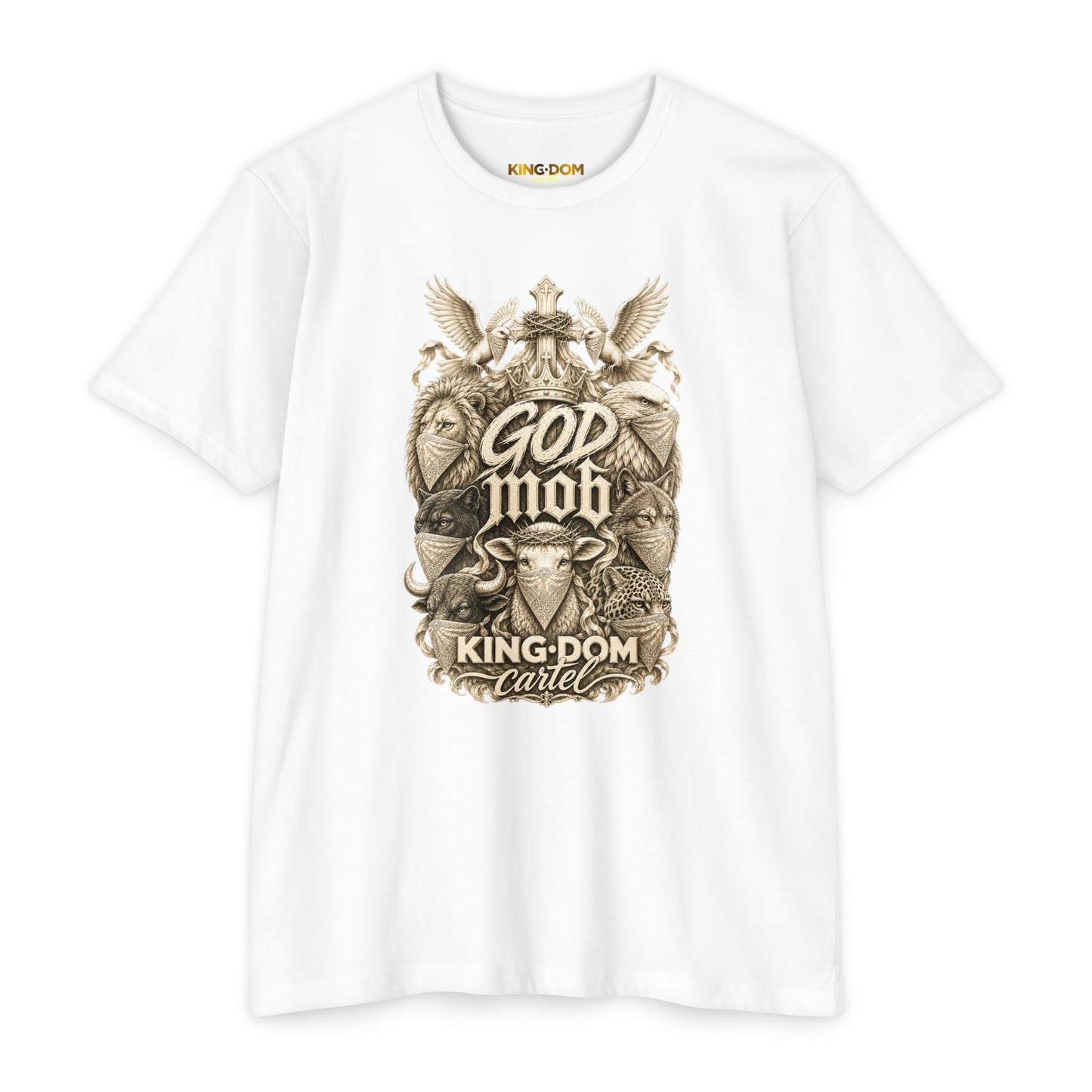 God Mob Graphic T-Shirt — Vintage Religious Streetwear Tee