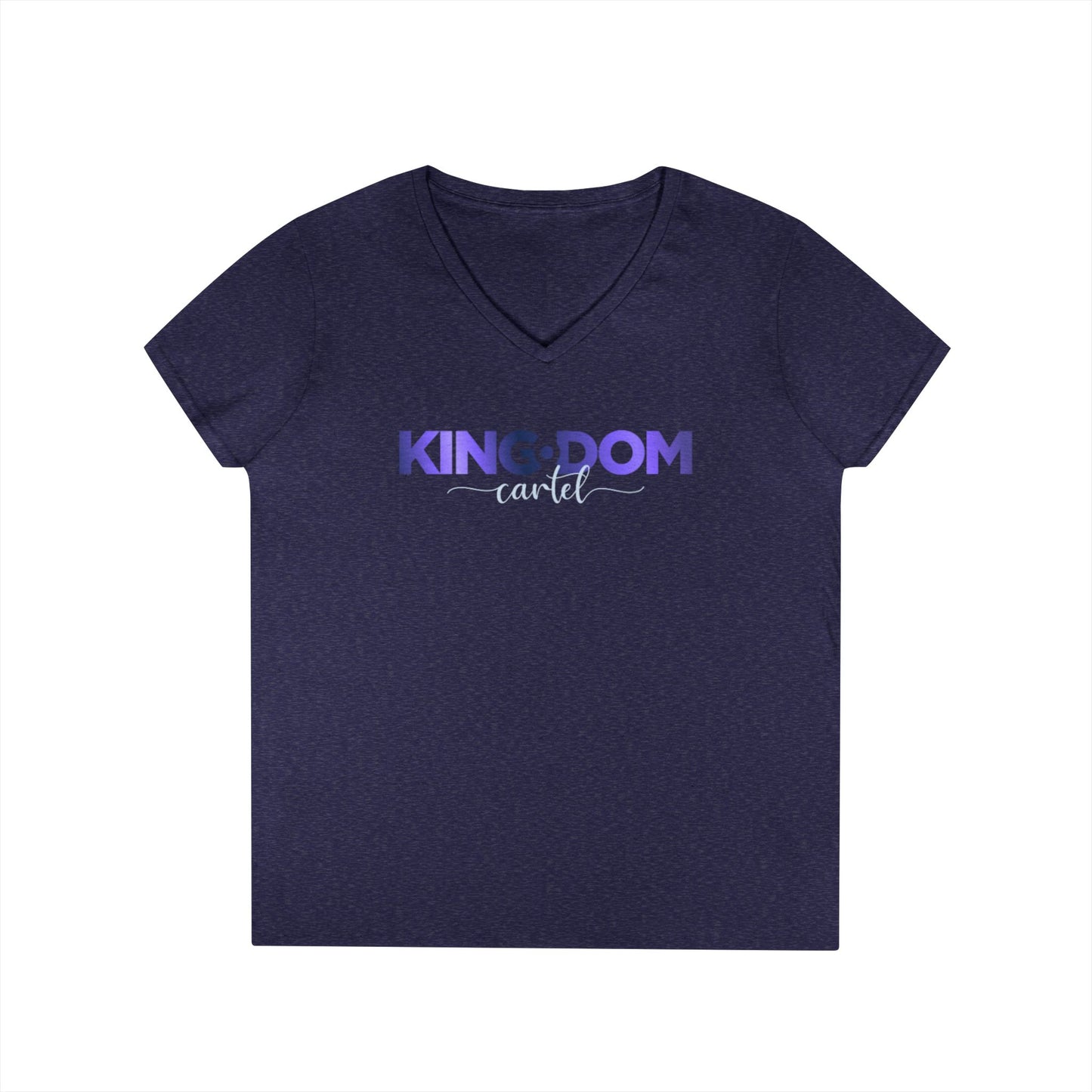 Kingdom V-Neck T-Shirt for Empowered Women, Casual Wear, Birthday Gift, Confidence Booster, Stylish Tee