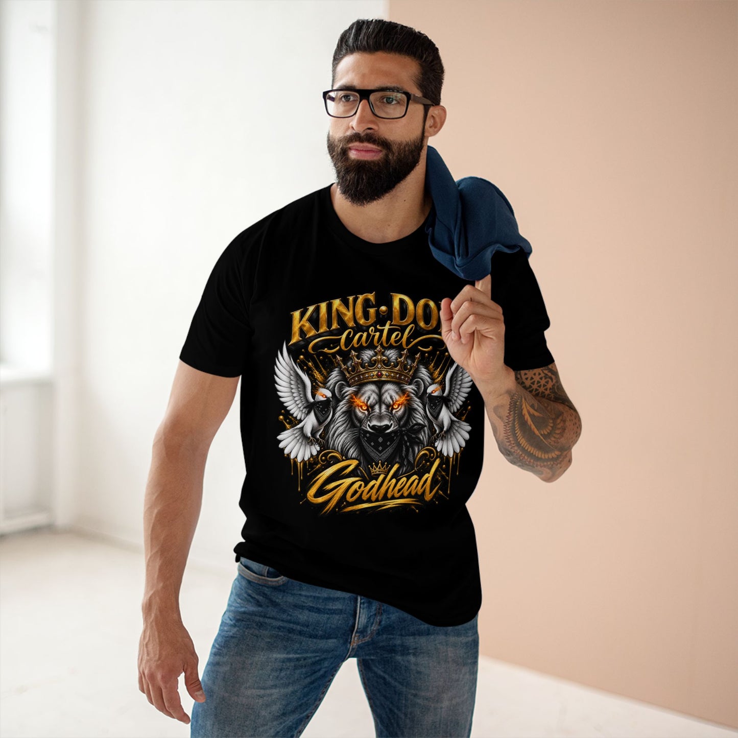 Godhead Trinity Tee — Kingdom Cartel Crowned Lion Graphic T-Shirt
