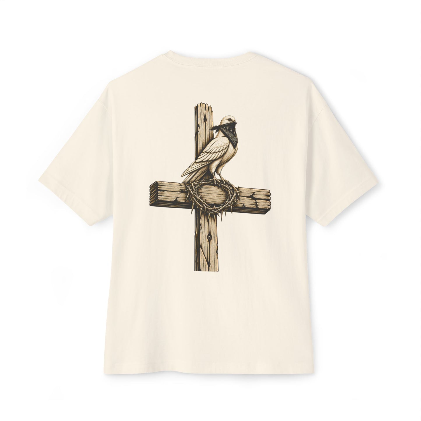 Oversized C.R.O.S.S Tee — Vintage Script Oversized Boxy Shirt