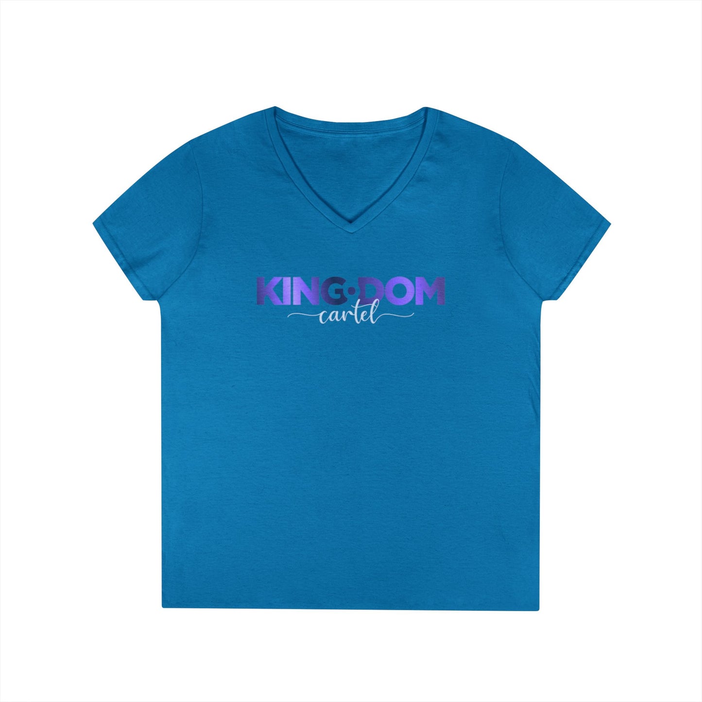 Kingdom V-Neck T-Shirt for Empowered Women, Casual Wear, Birthday Gift, Confidence Booster, Stylish Tee