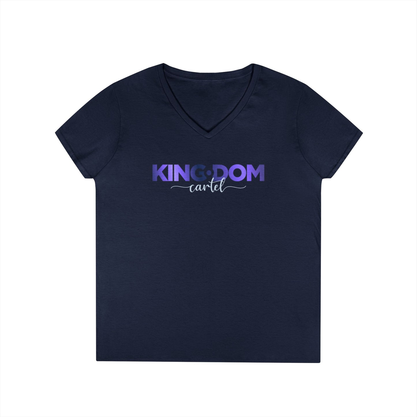 Kingdom V-Neck T-Shirt for Empowered Women, Casual Wear, Birthday Gift, Confidence Booster, Stylish Tee