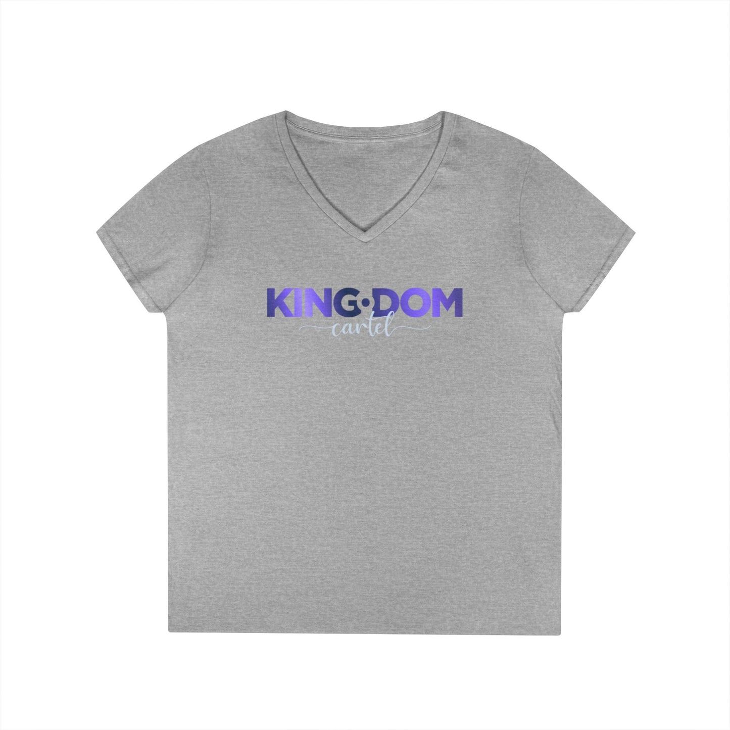 Kingdom V-Neck T-Shirt for Empowered Women, Casual Wear, Birthday Gift, Confidence Booster, Stylish Tee