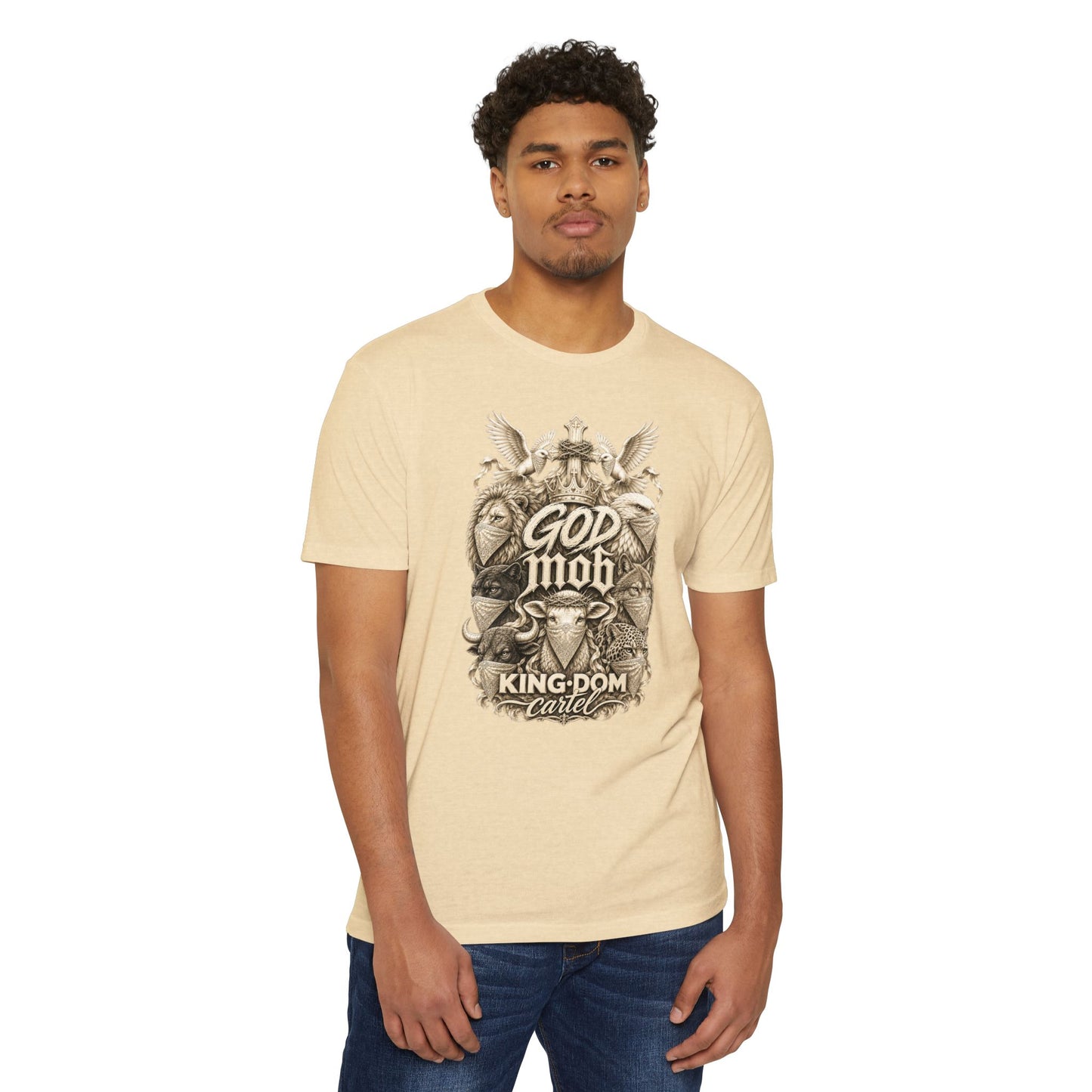 God Mob Graphic T-Shirt — Vintage Religious Streetwear Tee